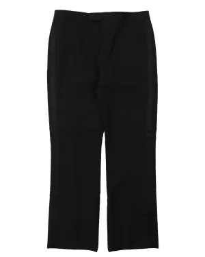 Side-Striped Pleated Tuxedo Slacks
