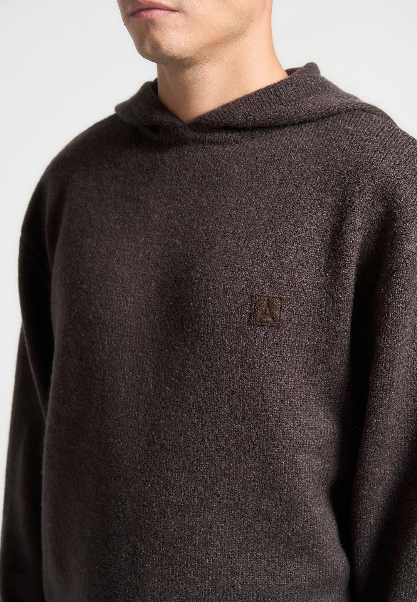 Seam Free Signature Mohair-Blend Hoodie - Brown