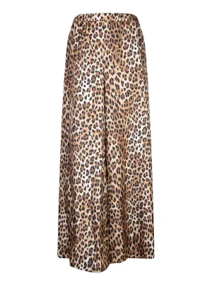 Silk Leopard Print Pants