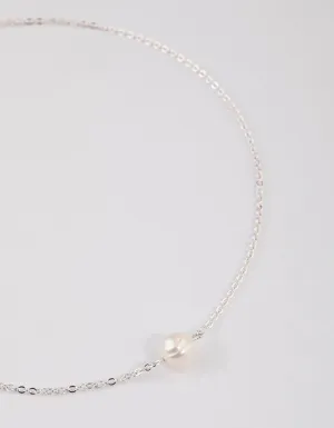 Silver Pearl Choker