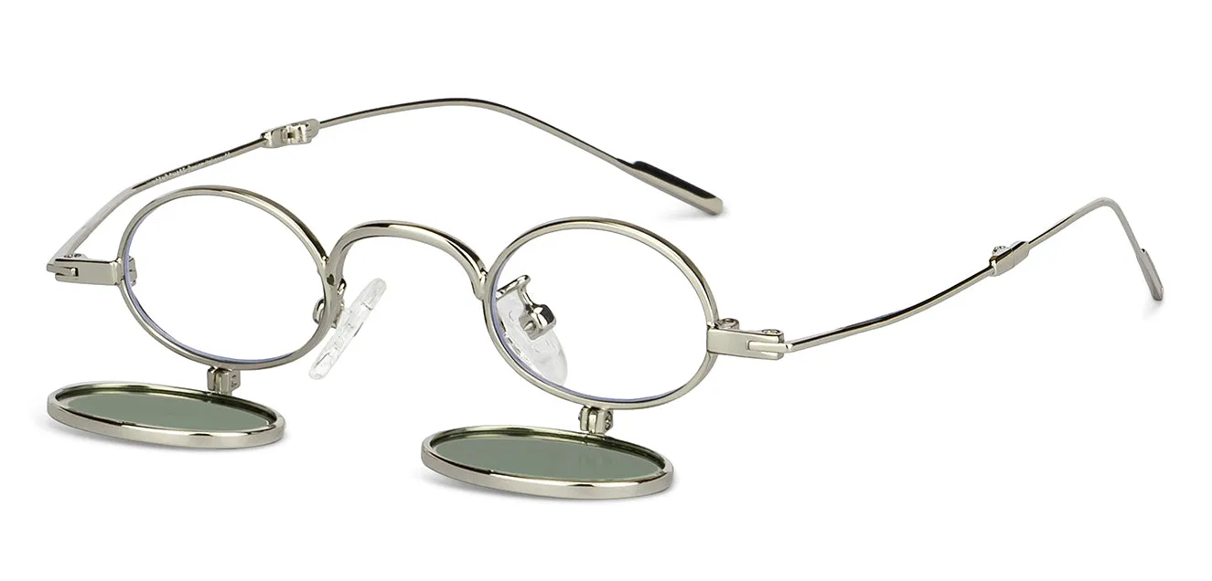 Silver Round Full Rim Unisex Sunglasses by Vincent Chase-151393