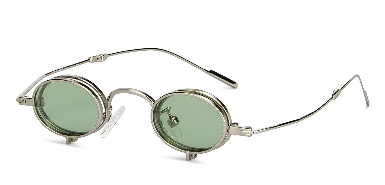 Silver Round Full Rim Unisex Sunglasses by Vincent Chase-151393