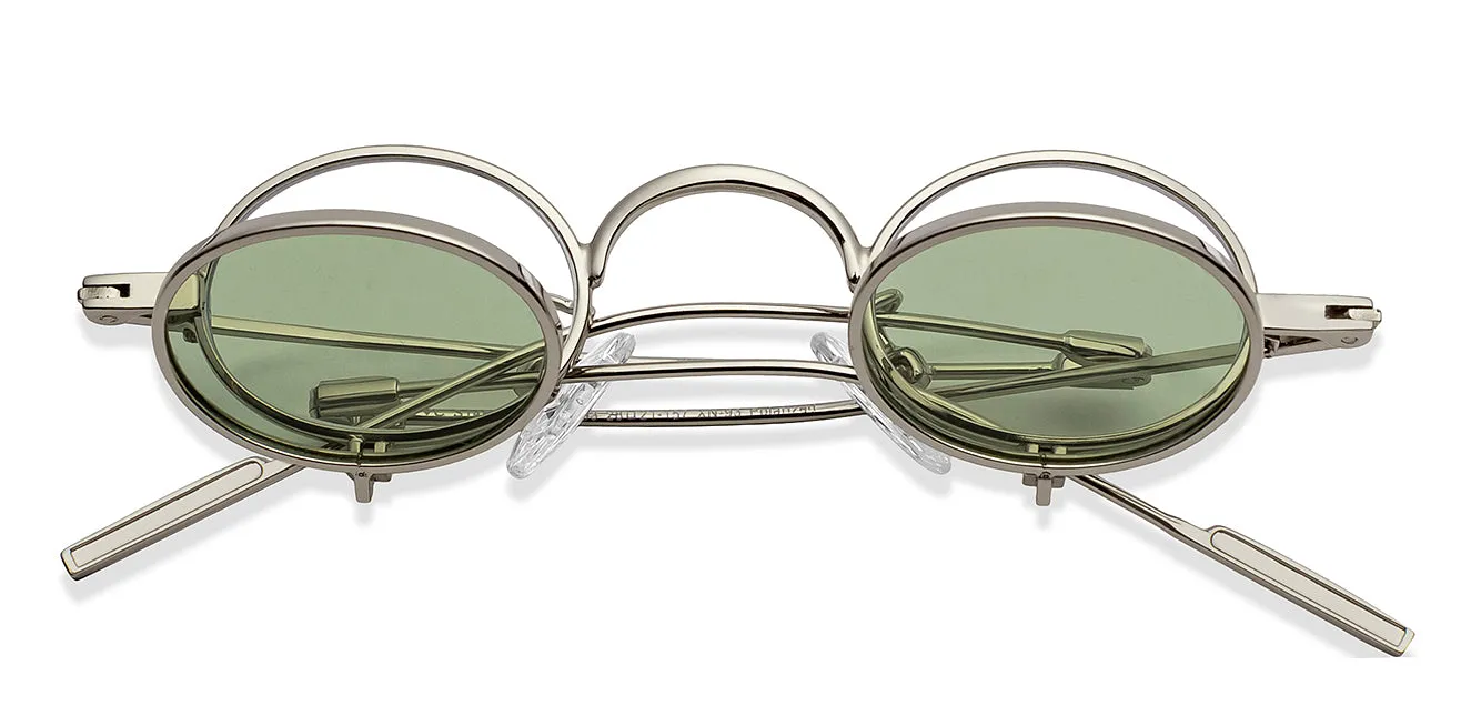 Silver Round Full Rim Unisex Sunglasses by Vincent Chase-151393