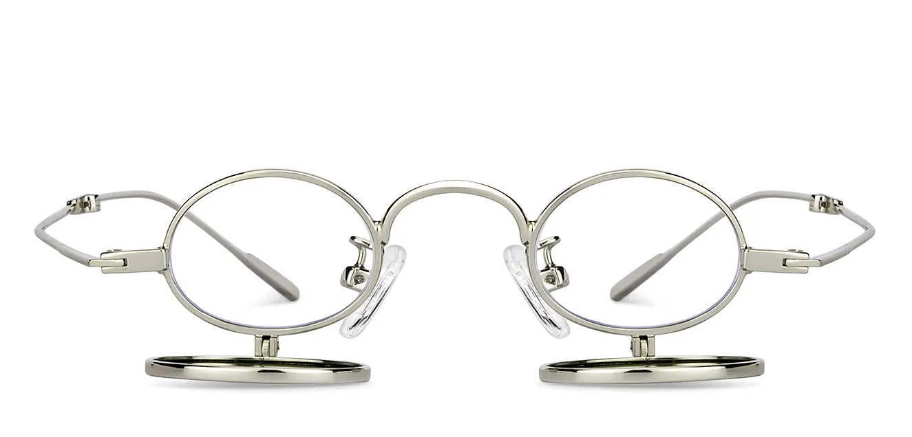 Silver Round Full Rim Unisex Sunglasses by Vincent Chase-151393