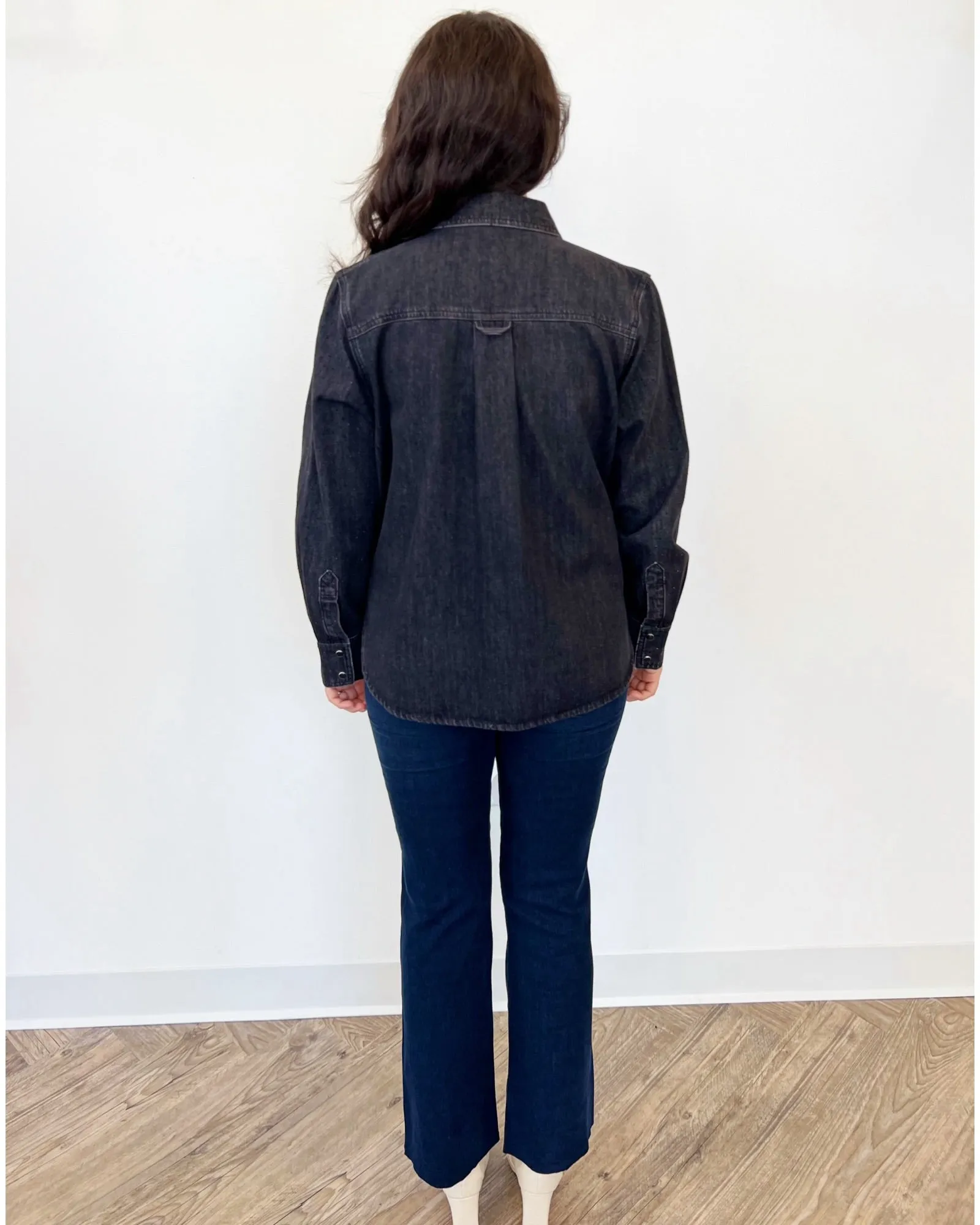 Simone Embellished Denim Shirt