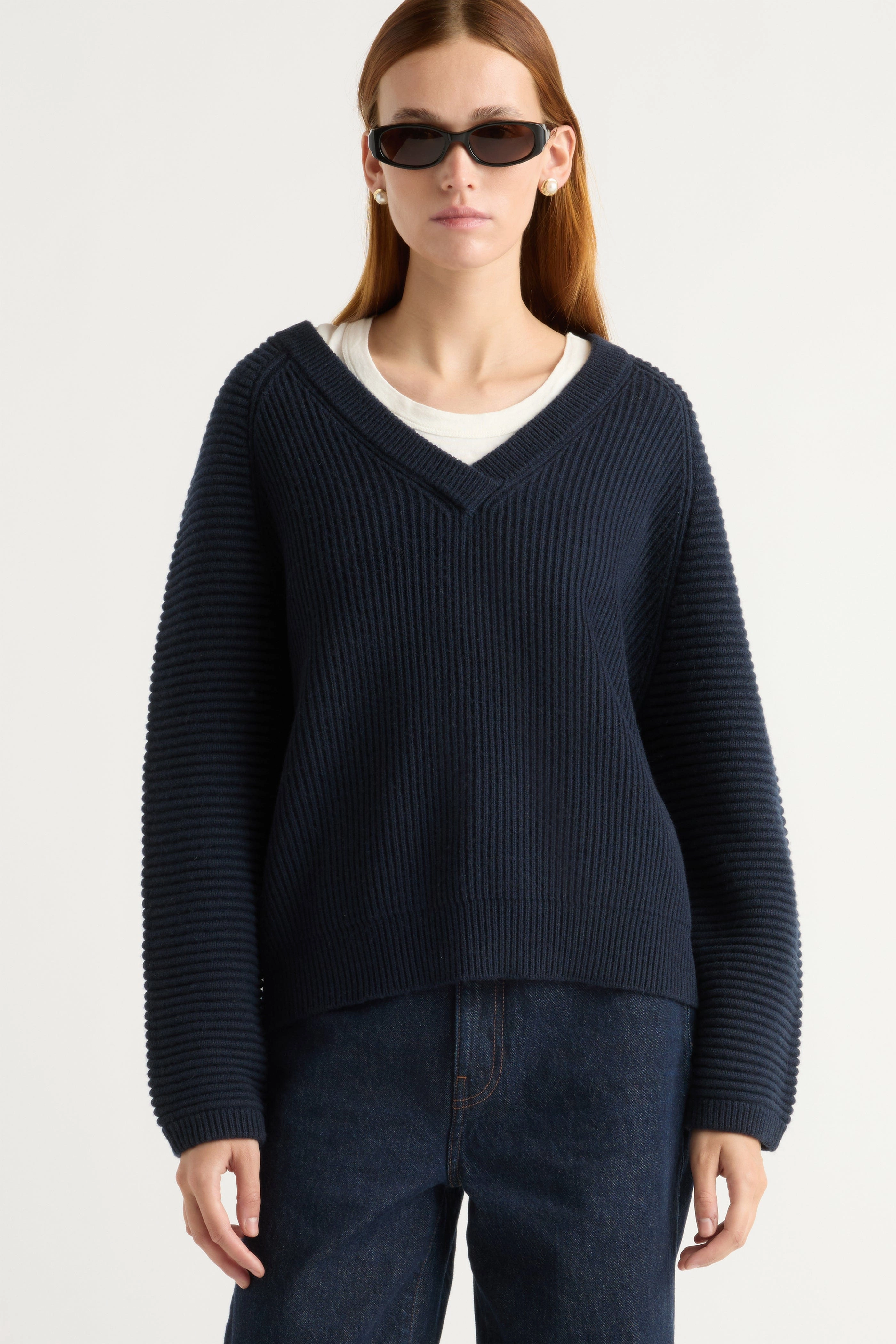 Malala Organic Cotton-Wool Ottoman Sweater Perfect for Layering Perfectly Warm