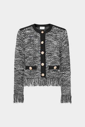 Bonded Seam Reinforcement Antibacterial Finish Kaia Textured Knit Cardigan Jacket