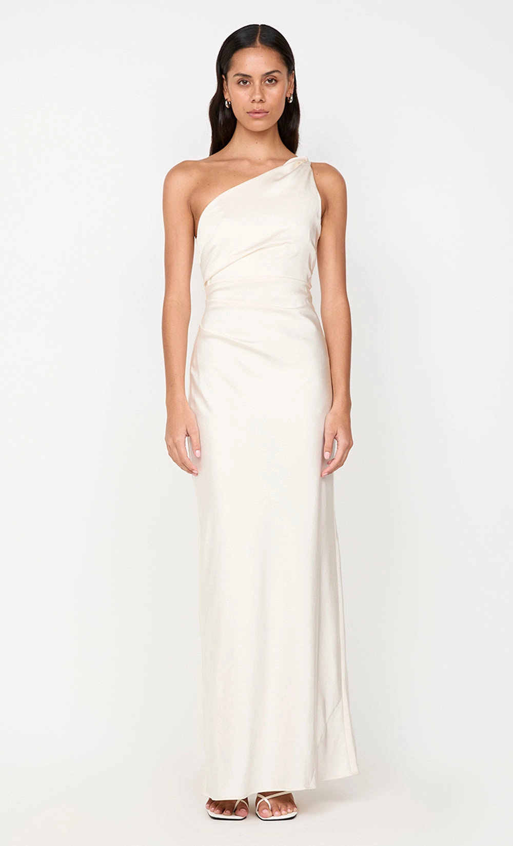 LUNETTA ASYM DRESS - CREAM Polished Style Polished Fit