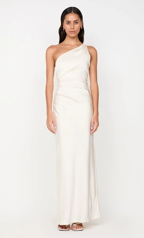 LUNETTA ASYM DRESS - CREAM Polished Style Polished Fit