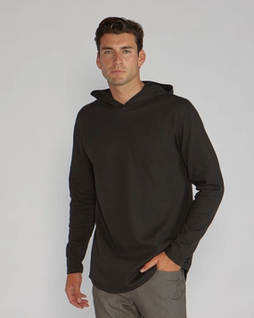 Thermal Hooded Drop-Cut Long Sleeve Layered Fit