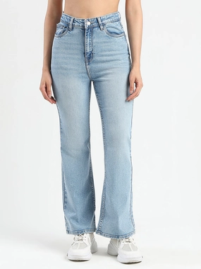 Madame Stone Wash Light Blue Flared Jeans Quality Staple