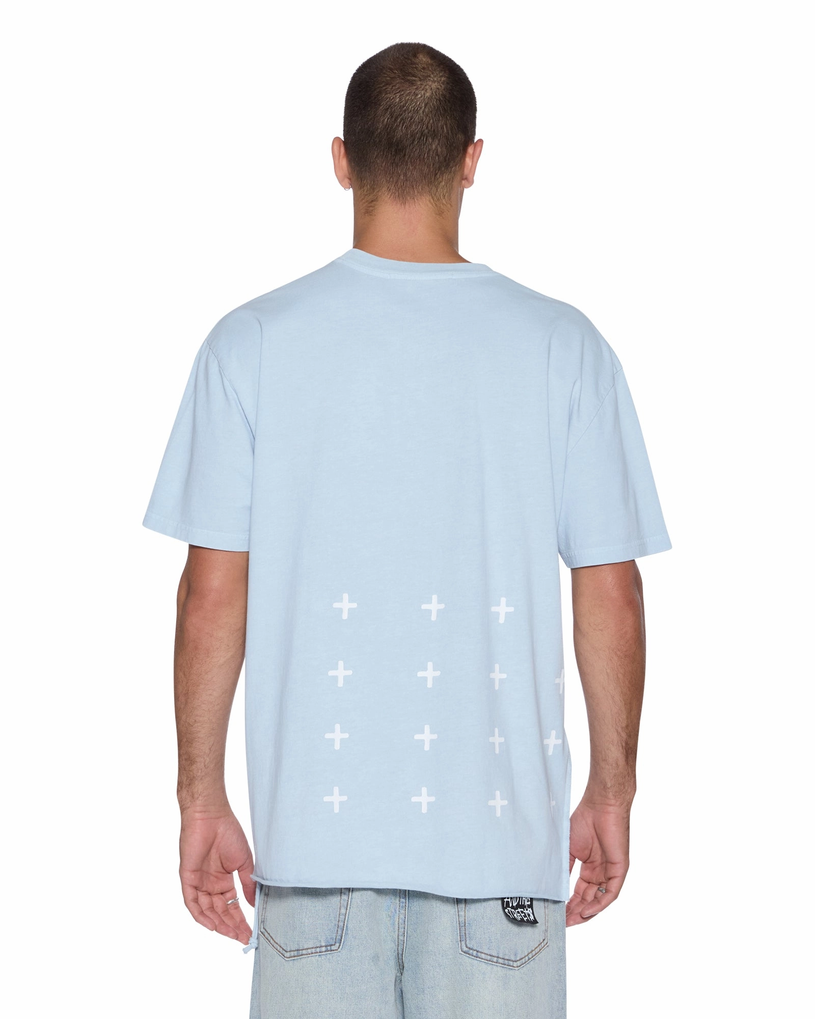 LAST SUMMER BIGGIE SS TEE BLUE MIST Essential Look