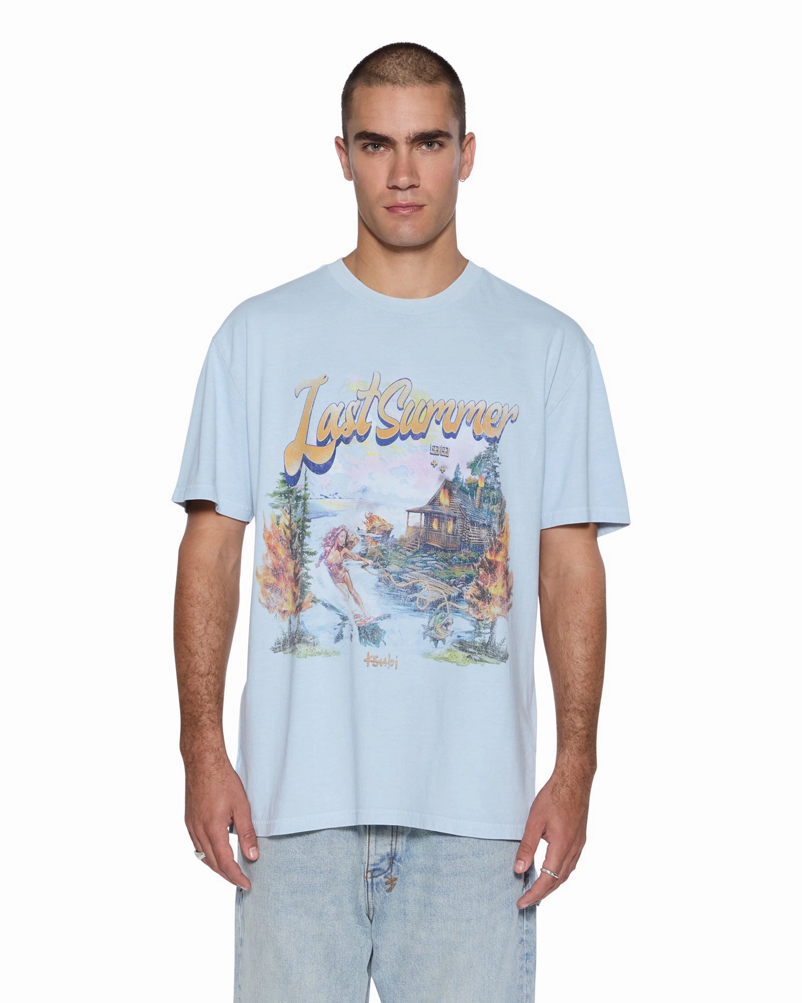 Smart Fit Active Trend LAST SUMMER BIGGIE SS TEE BLUE MIST