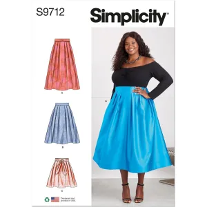 Simplicity Sewing Pattern S9712 Women's Skirts