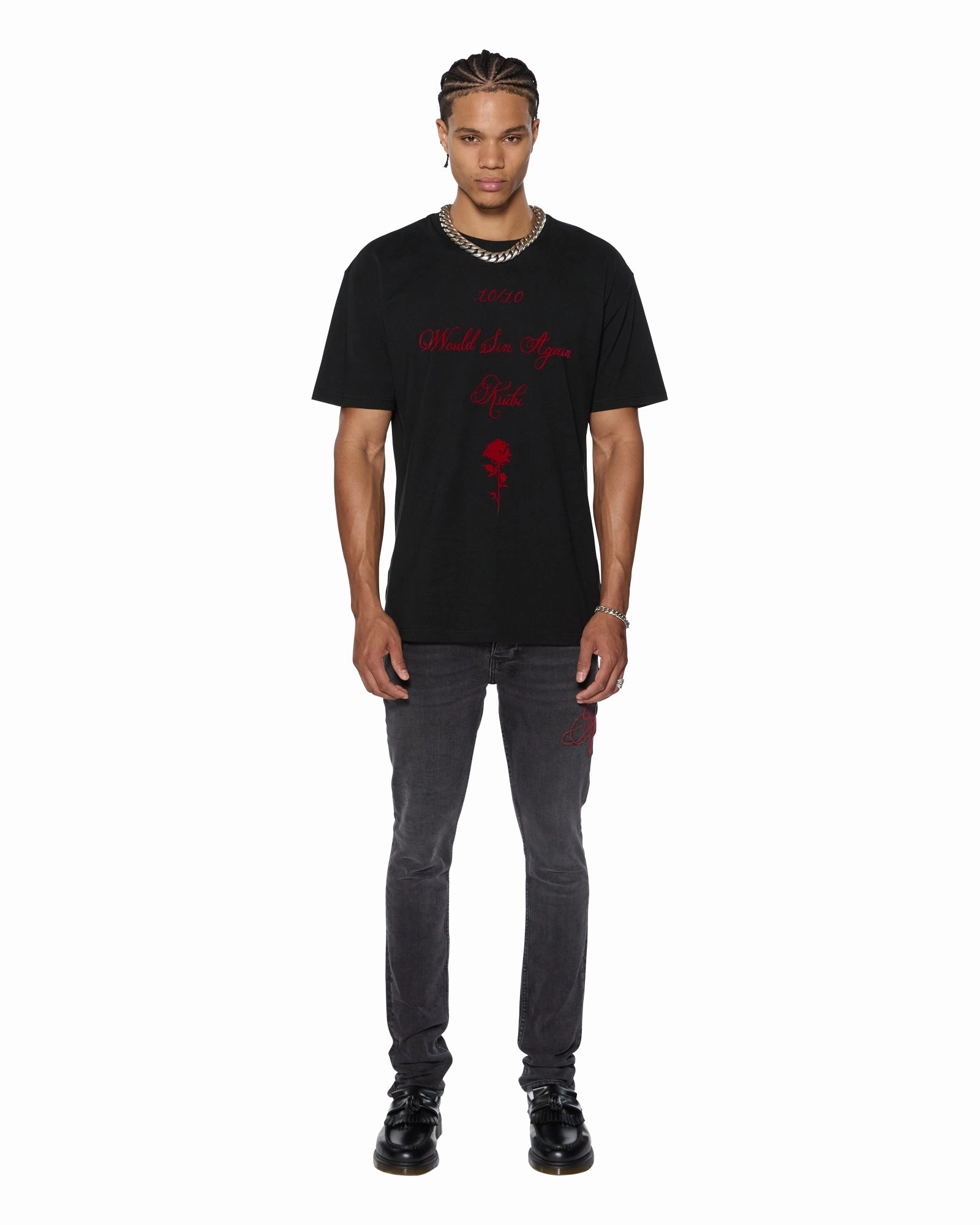 Holiday Comfort Style Business Meeting SIN AGAIN BIGGIE SS TEE JET BLACK