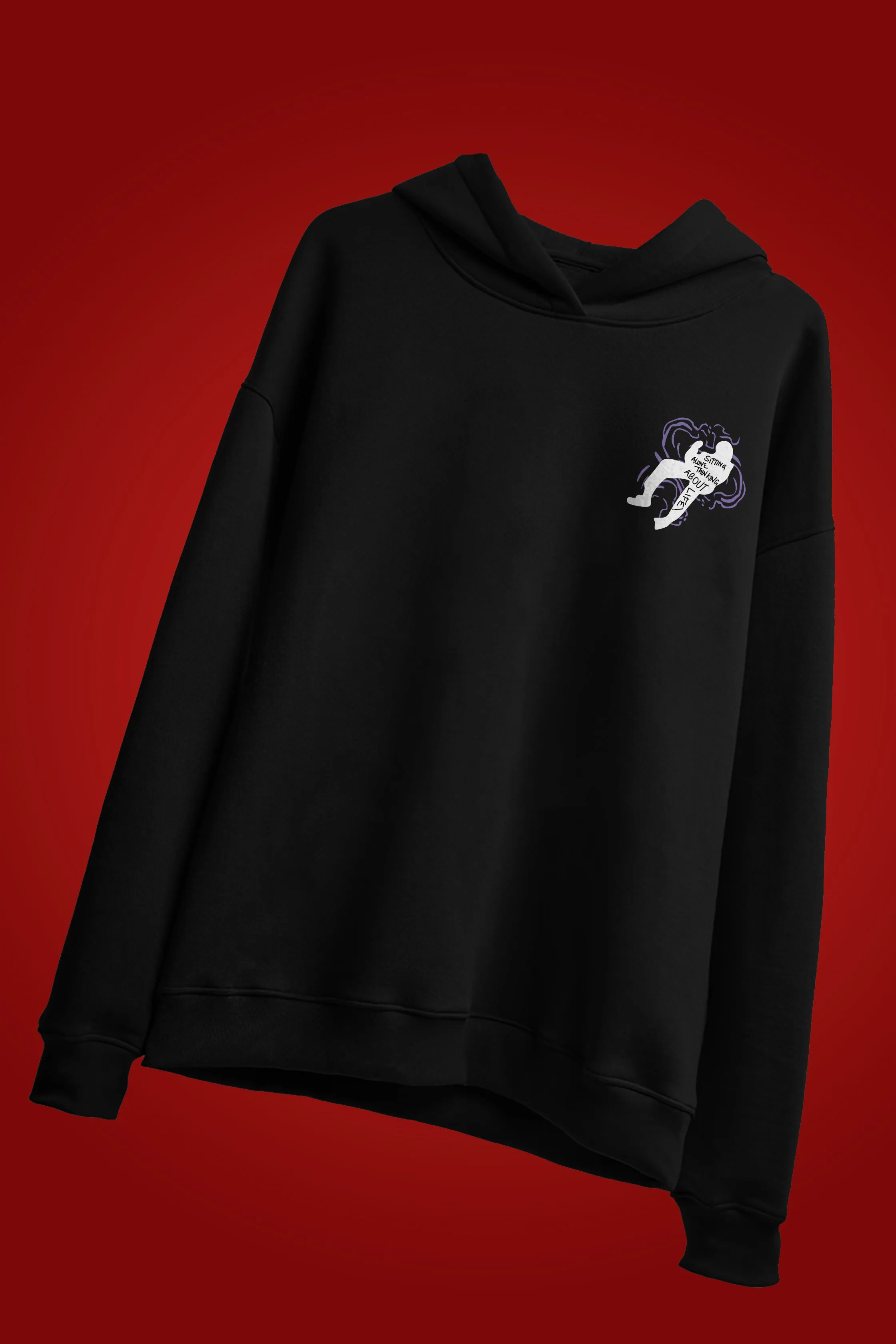 SITTING ALONE OVERSIZED HOODIE