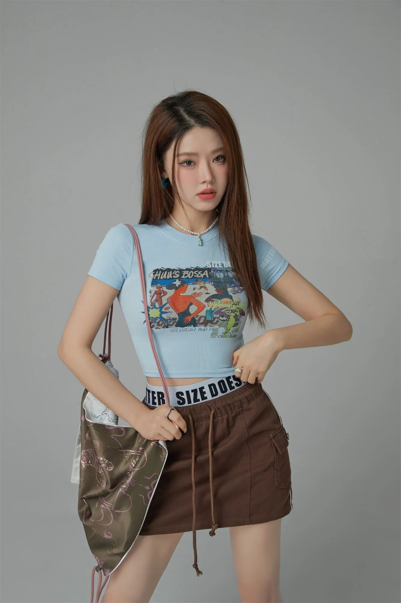 Size Doesnt Matter Beach Day Cropped T-Shirt
