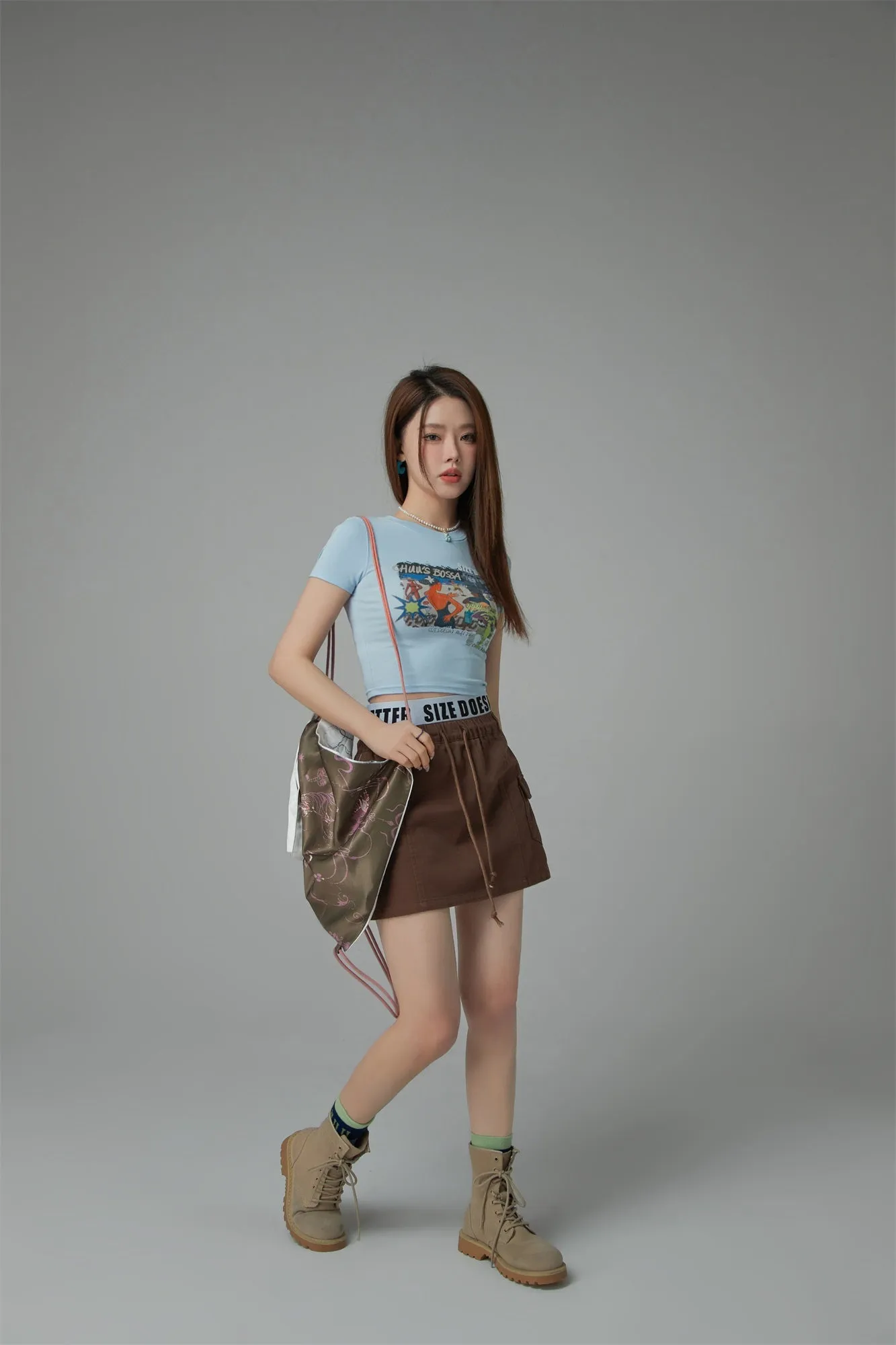 Size Doesnt Matter Beach Day Cropped T-Shirt