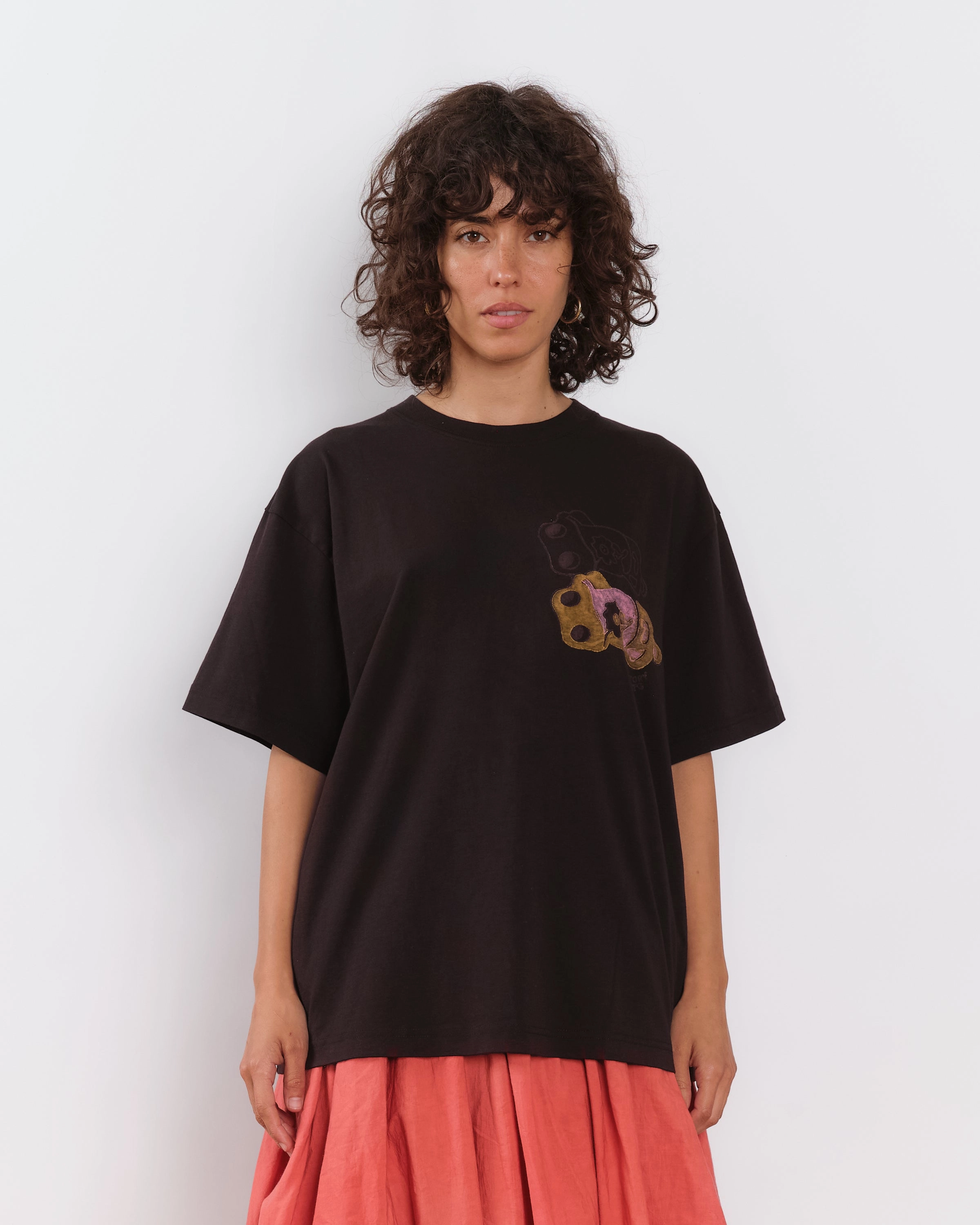 Soft Wear Comfort Design Grateful Tee SS - Black Earth Trip Heart