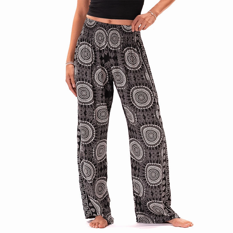 Bondi Printed Wide Leg Pants Breathable activewear Breathable mesh design