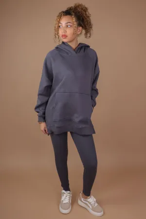 Slate Grey Oversized Hoodie and Leggings Set