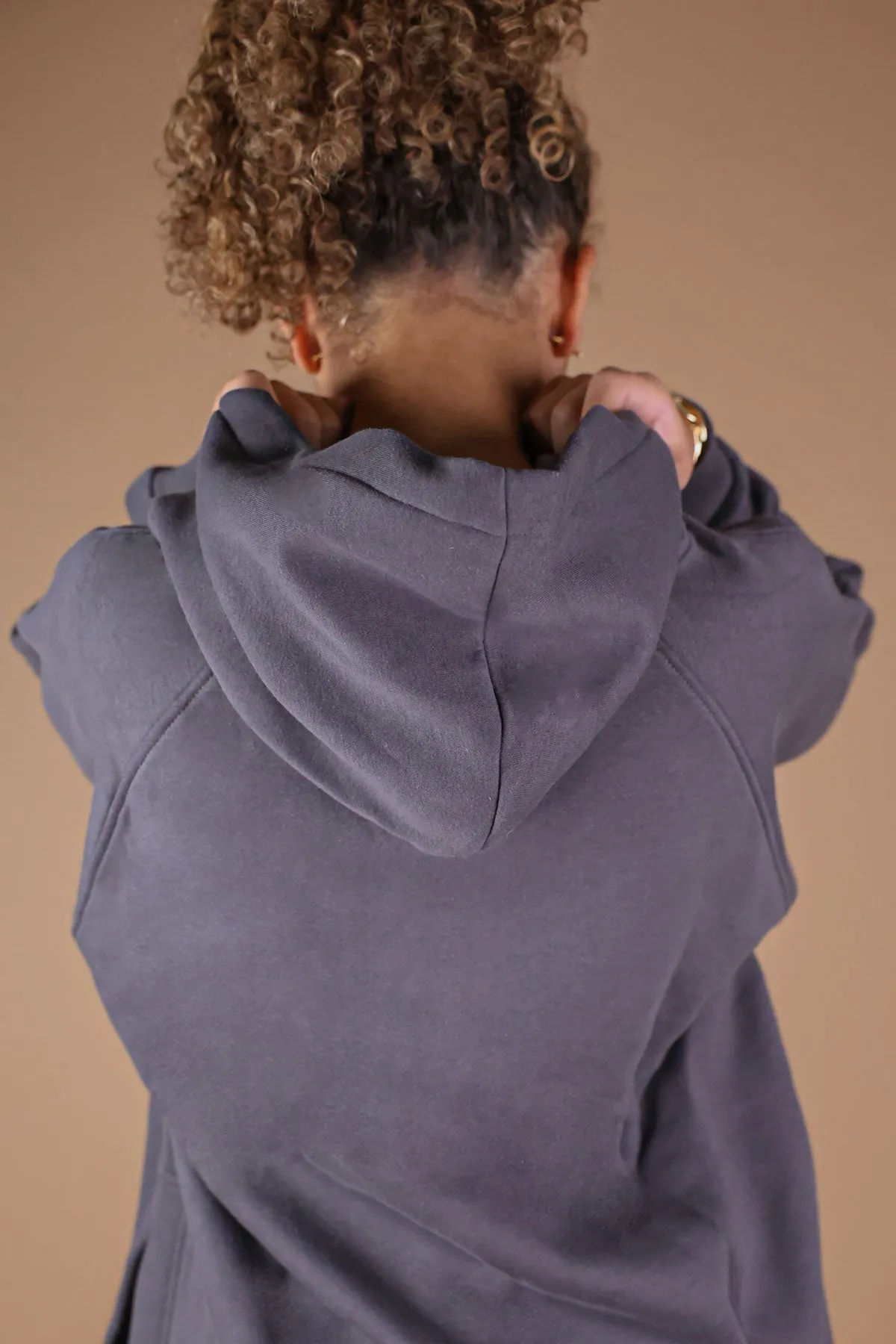 Slate Grey Oversized Hoodie and Leggings Set