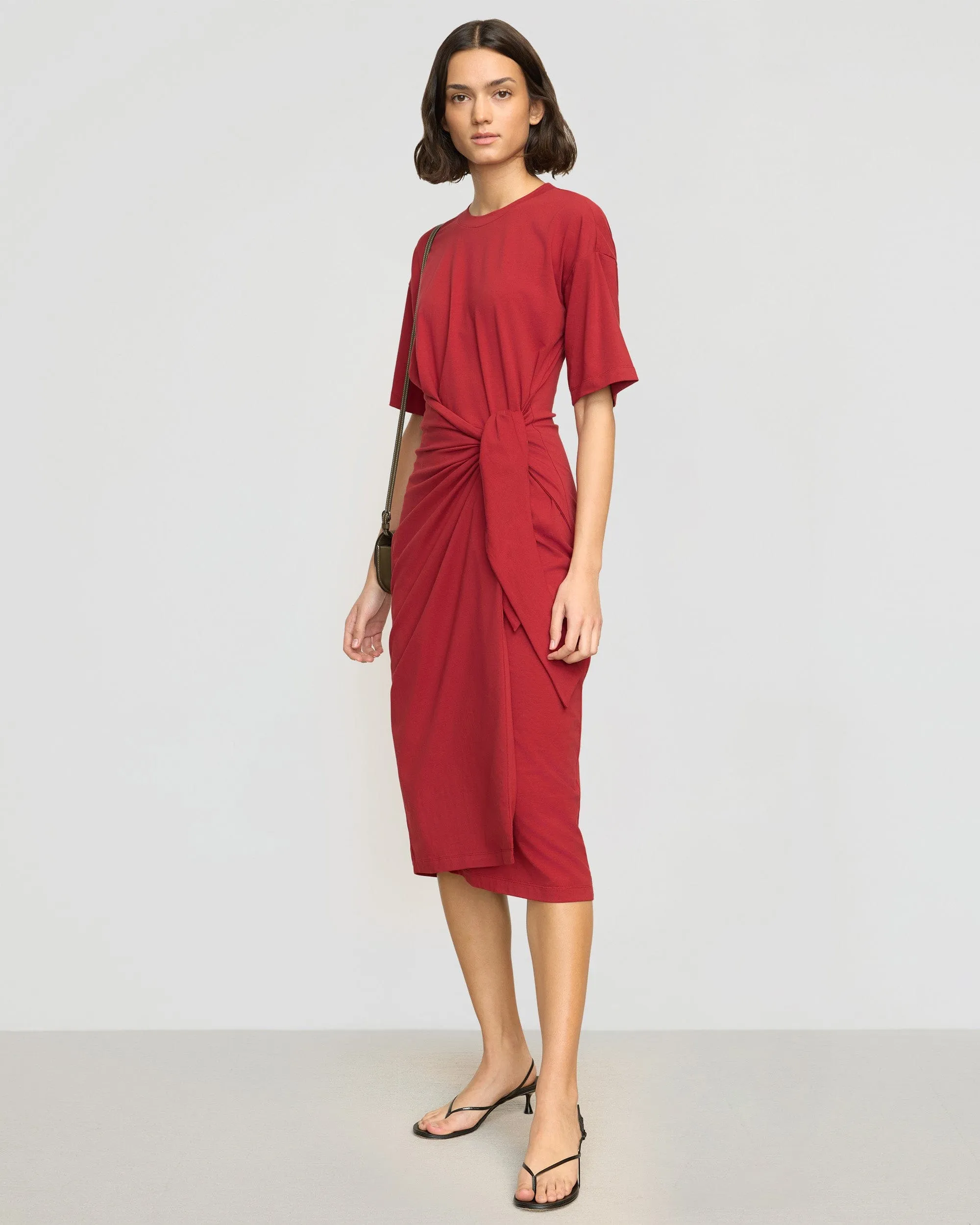 Layered Form Noa Organic Cotton T-Shirt Wrap Dress