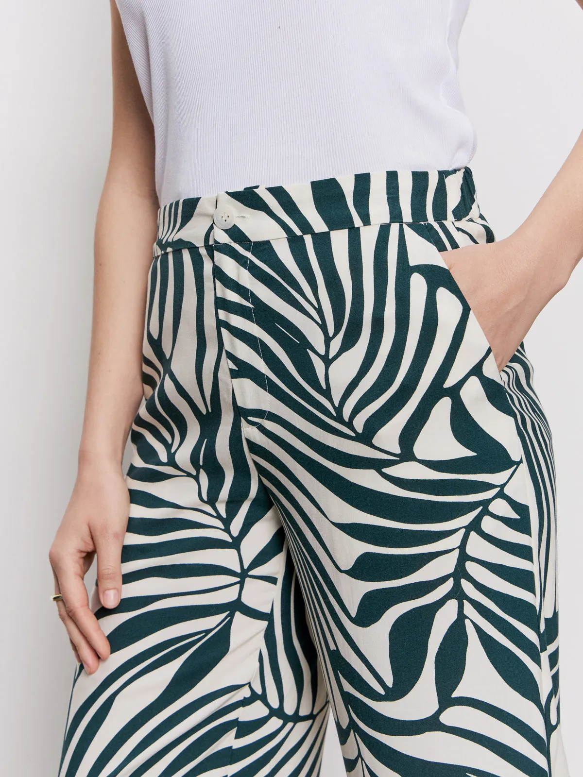 Non Slip Waist Grip The Soft Trouser Green Oasis