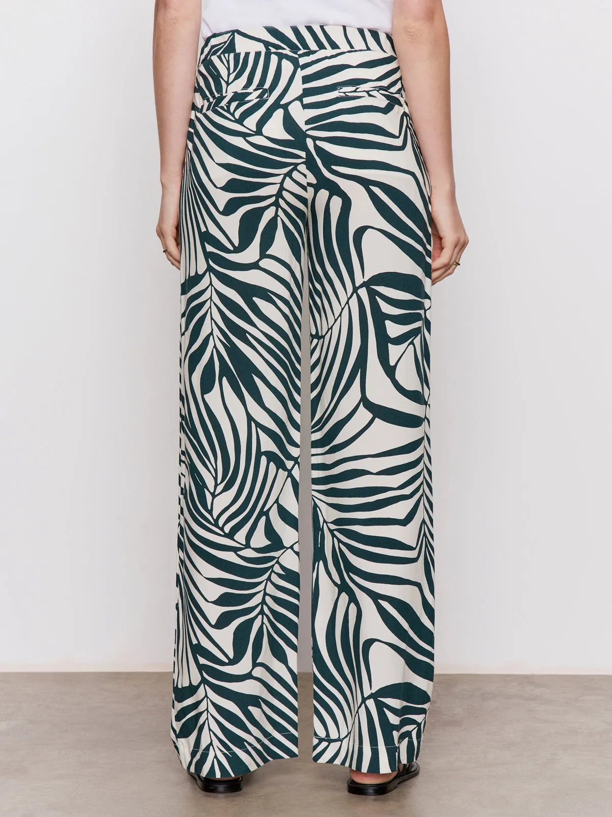 StretchWaistband Essential Look The Soft Trouser Green Oasis