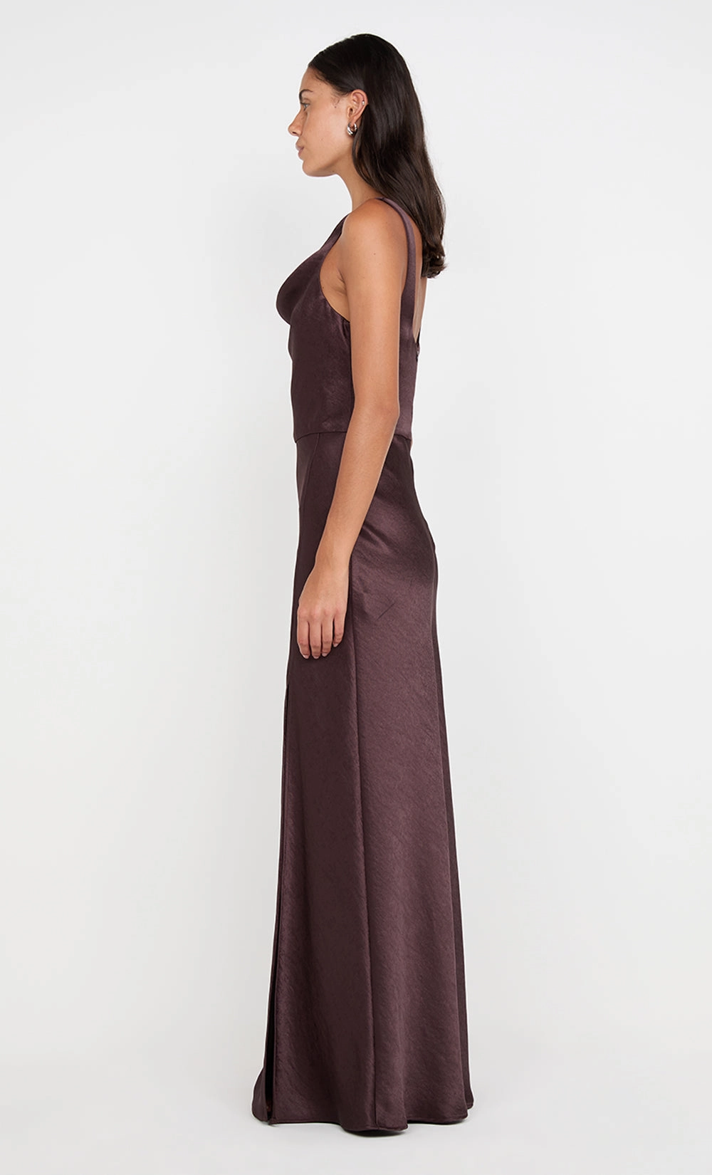 Casual Days Relaxed Layers AUSTEN COWL NECK MAXI DRESS - DARK CHOCOLATE