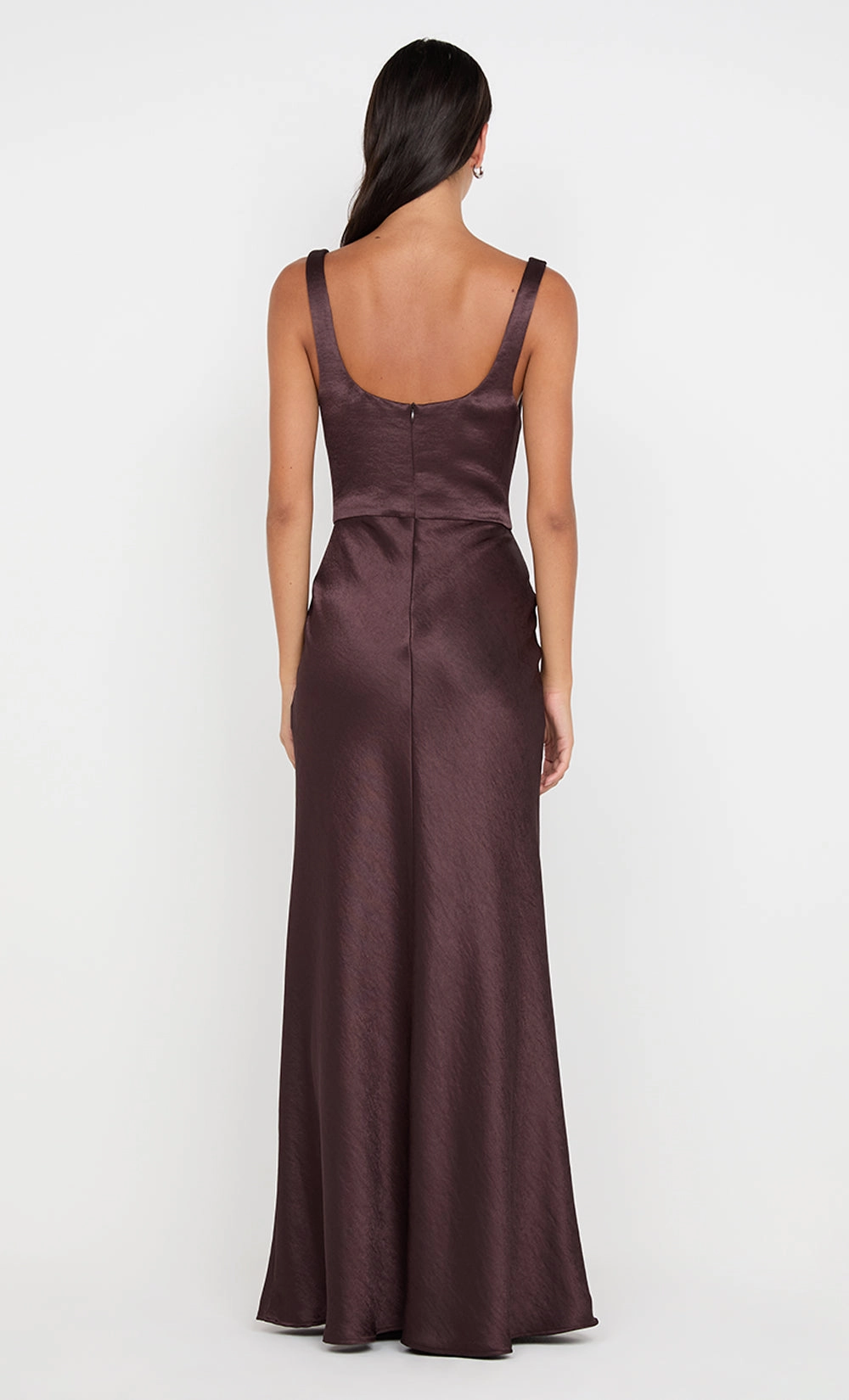AUSTEN COWL NECK MAXI DRESS - DARK CHOCOLATE Relaxed and Effortless Sleek Volume
