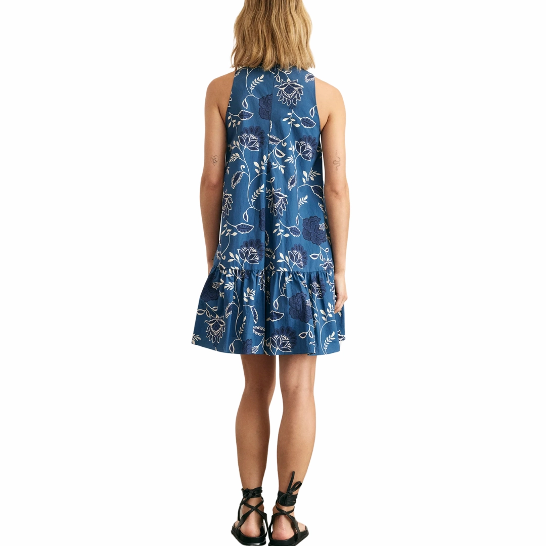 French Blue Jessie Dress Earth-Tone Cozy Flex