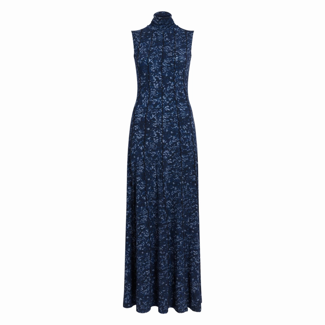 Valentina Dress in Printed Jersey Tactile Feel Silk-Blend