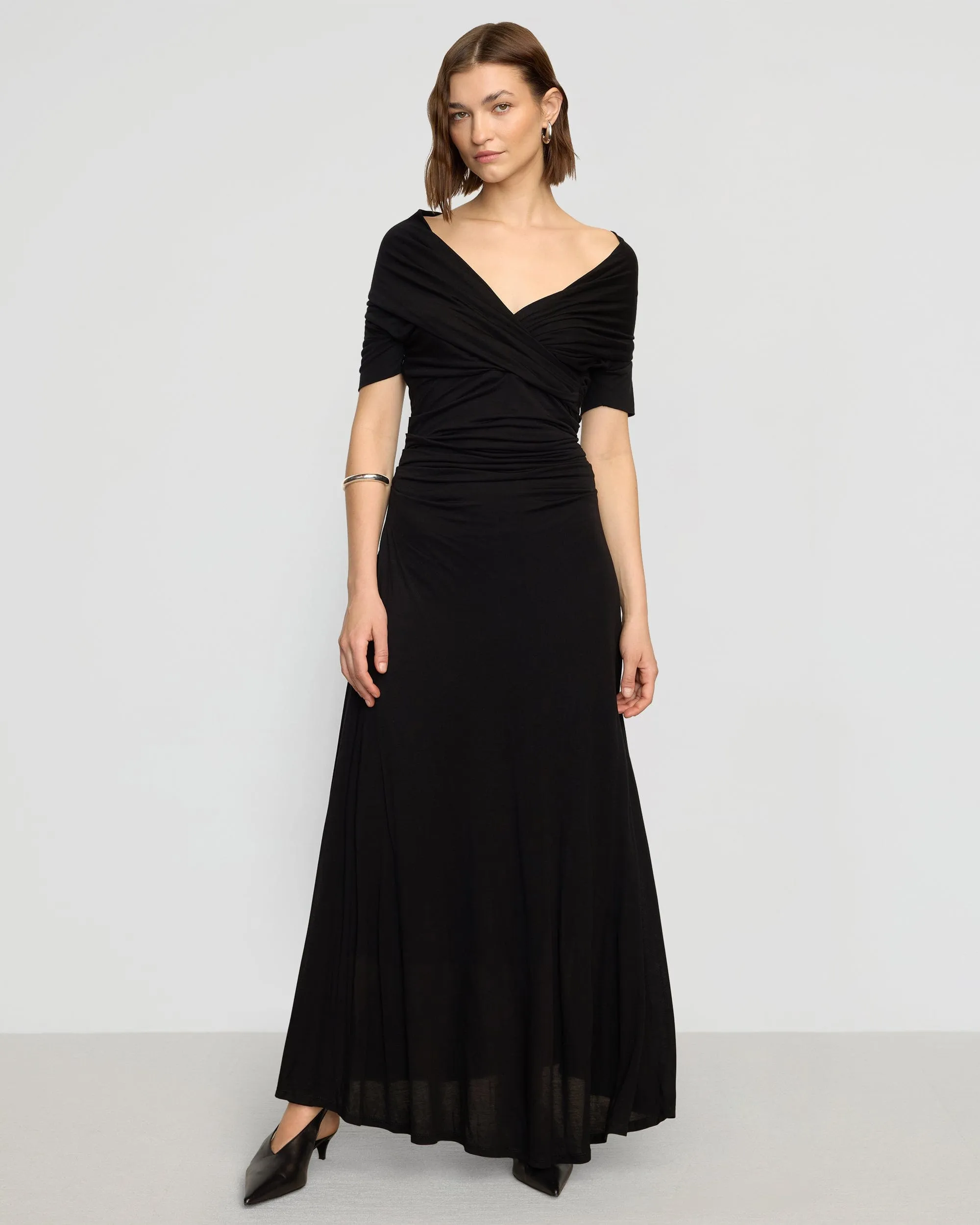 Classic sheath dress Thilda Ruched Off-Shoulder Dress