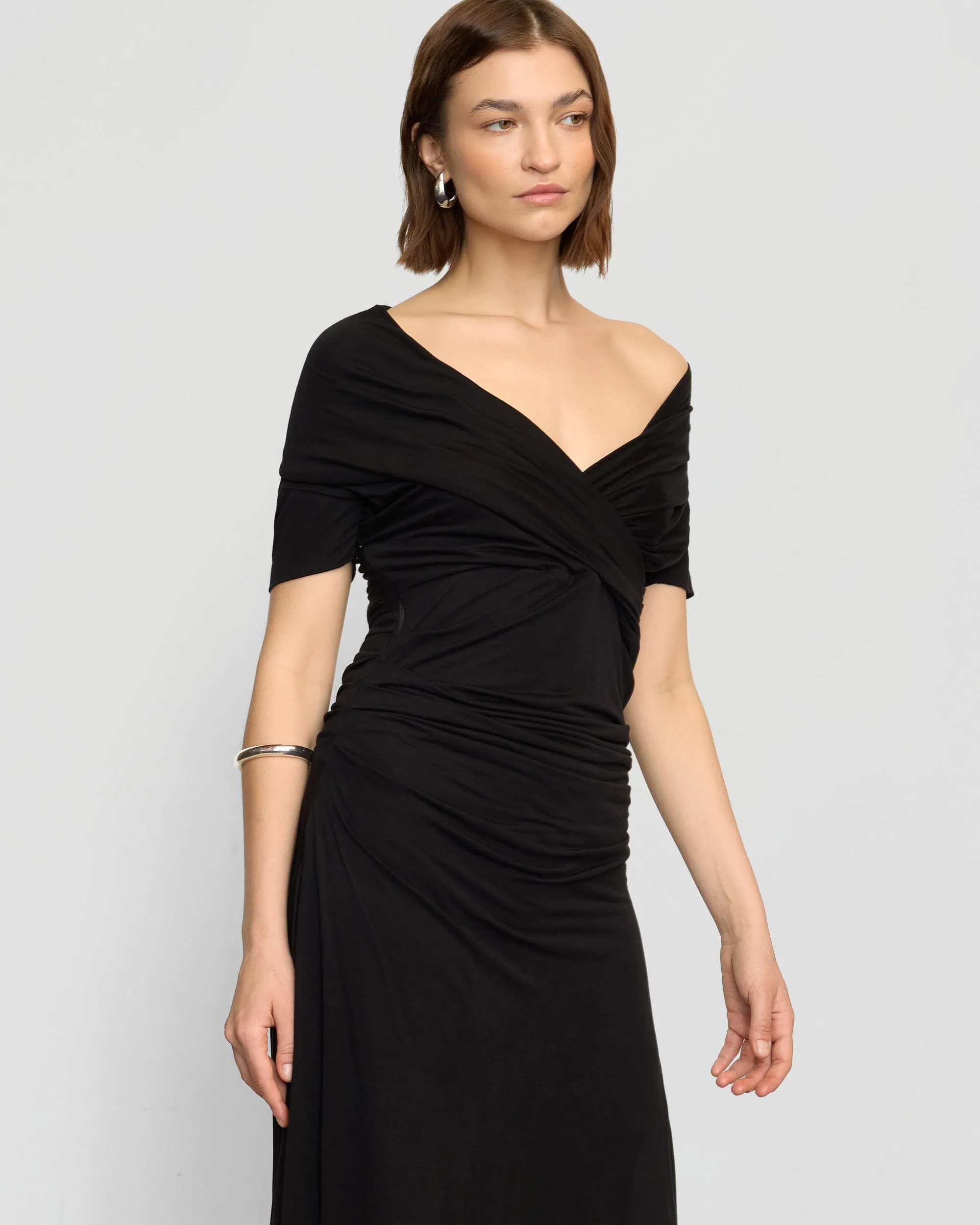 Tailored Layers Thilda Ruched Off-Shoulder Dress