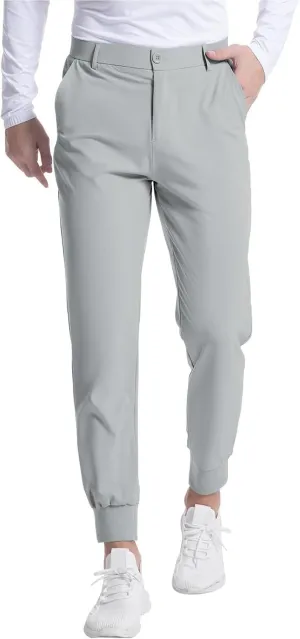 Slim Fit Dress Pants for Men Lightweight Slim Fit Ultra 4-Ways Stretch Sweatpants with Pockets for Dress Work Casual