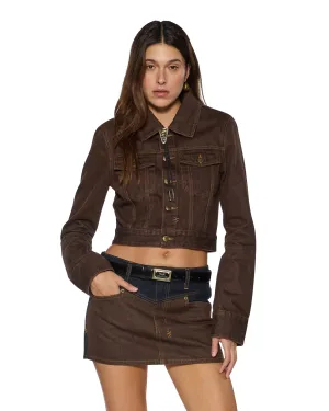 SLIM TRUCKER SADDLE BROWN Soft Core Modern Silhouette