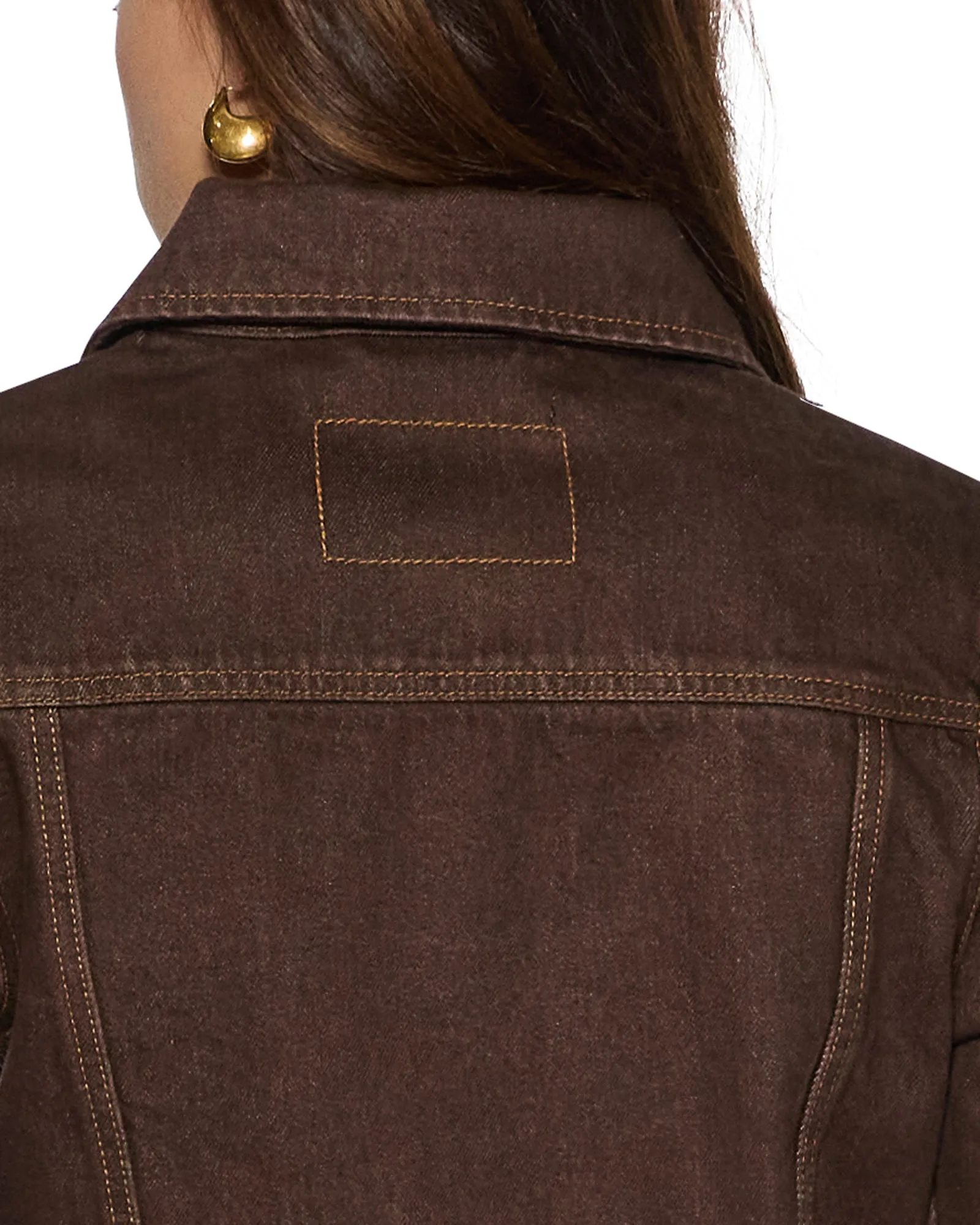 Modern Attire SLIM TRUCKER SADDLE BROWN