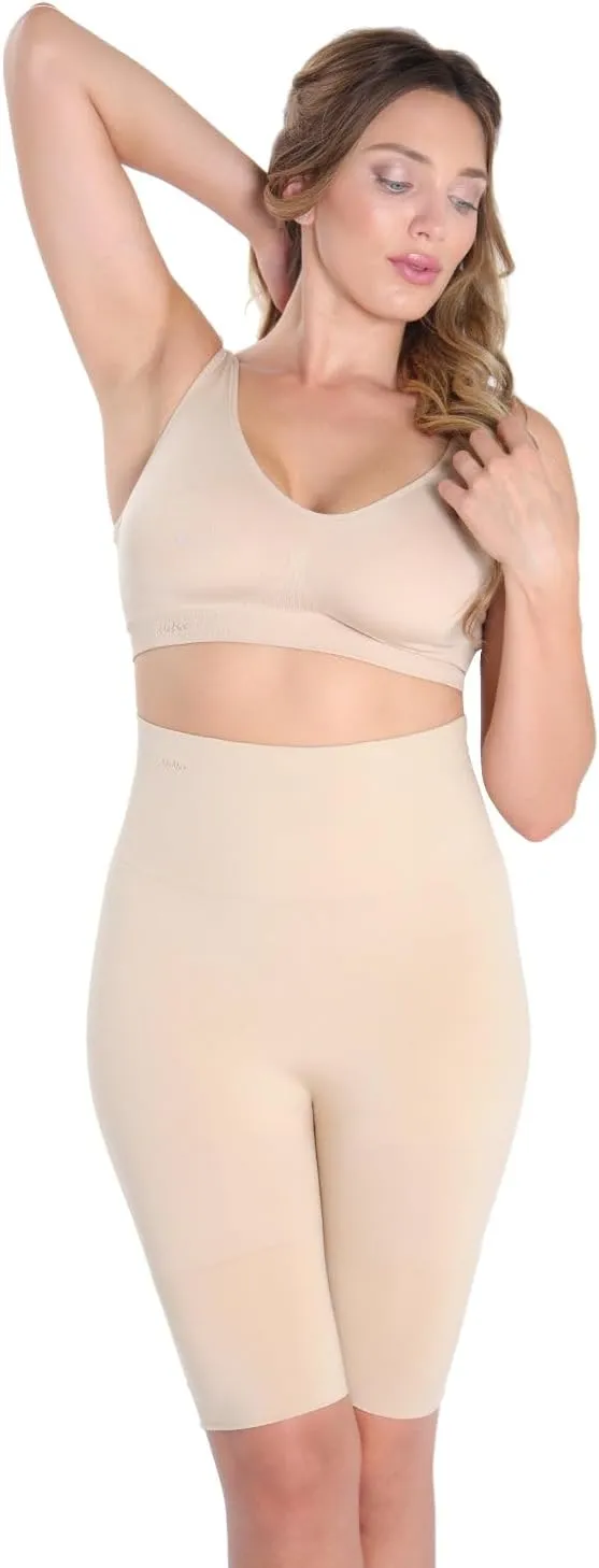 SlimMe High Waisted Thigh Shapewear Shorts, High Waisted Shapewear Tummy Control Shorts, Sizes S - Q2