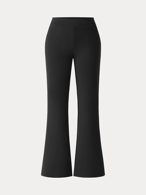 Belt loops ReinforcedHemline Slimming Ponte High Rise Pull-on Flared Pants
