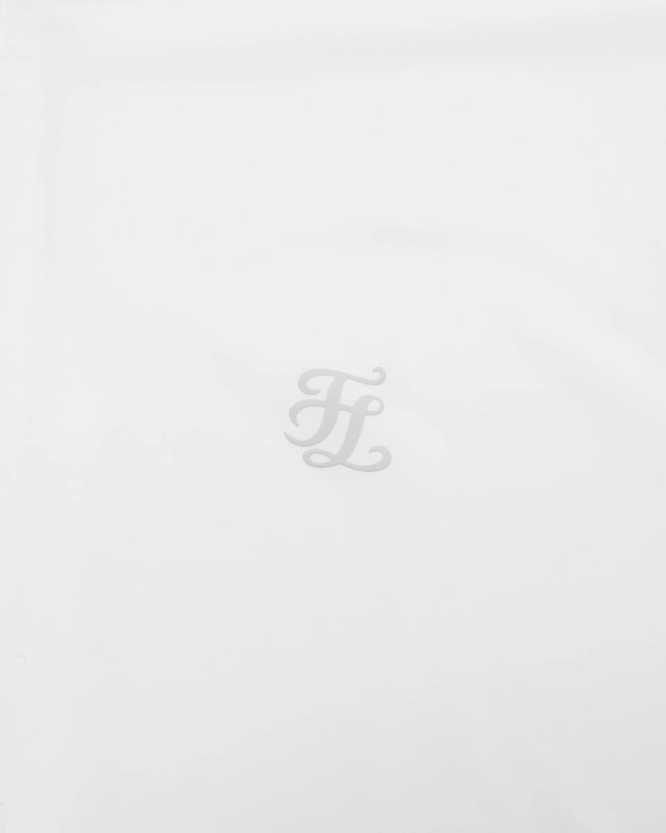 Cropped cooling zip-up t-shirt - White Contoured Side Panels AntiPilling
