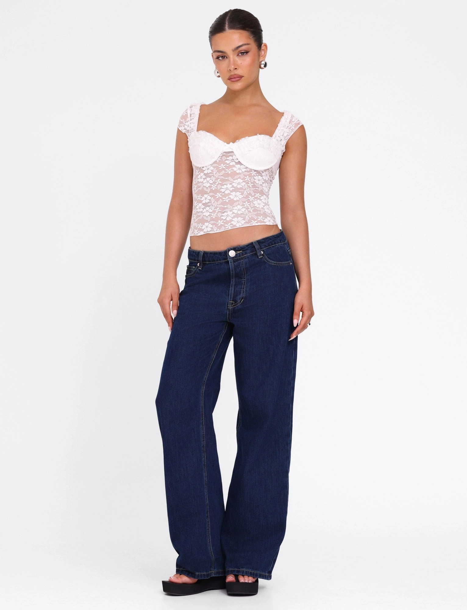 EasyCareMaterial WideNeckOpening NYRA TOP - WHITE