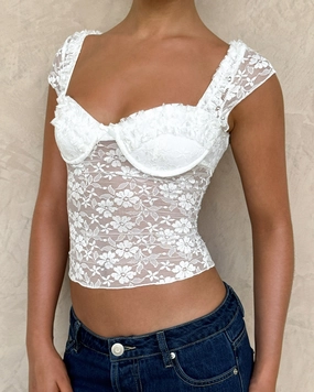 NYRA TOP - WHITE Fitted Shirt Cooling Technology