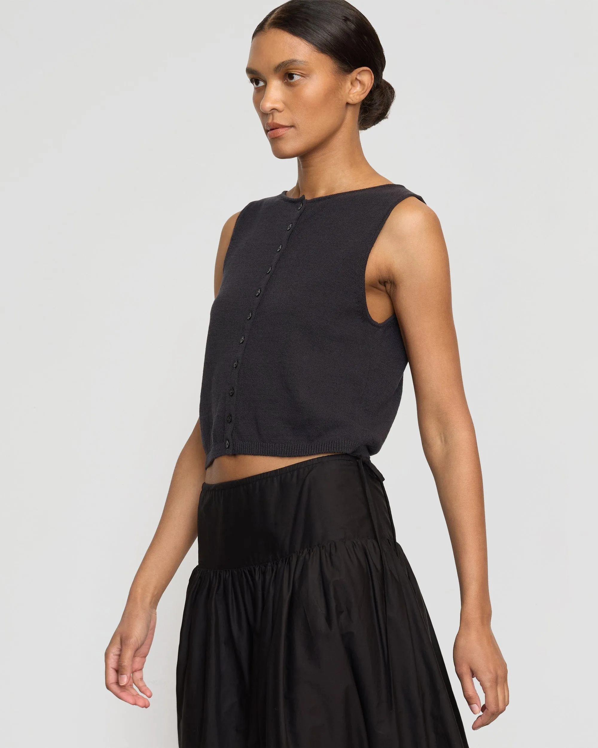 color block Bao Organic Cotton Drop-Waist Skirt