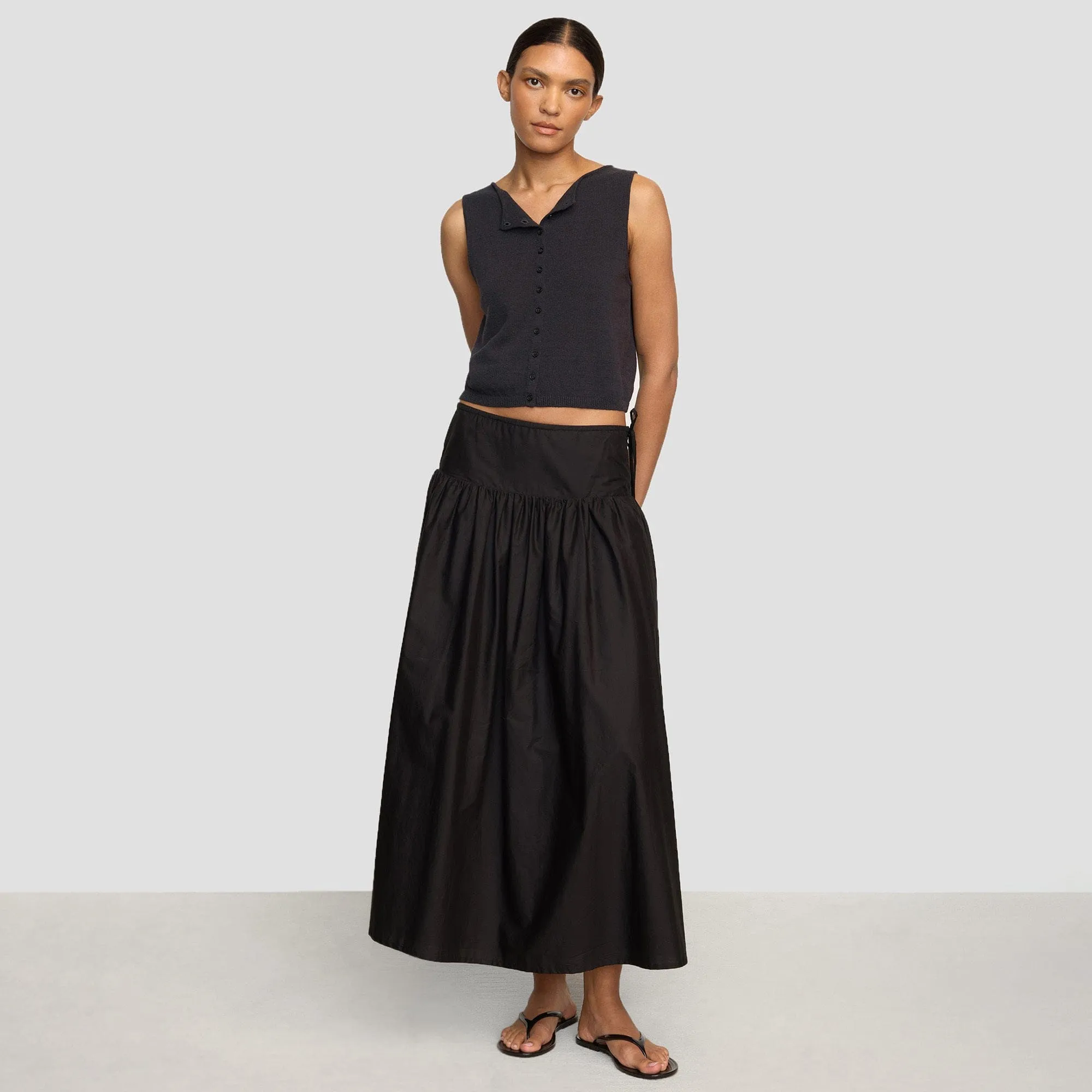 Bao Organic Cotton Drop-Waist Skirt Soft Lines