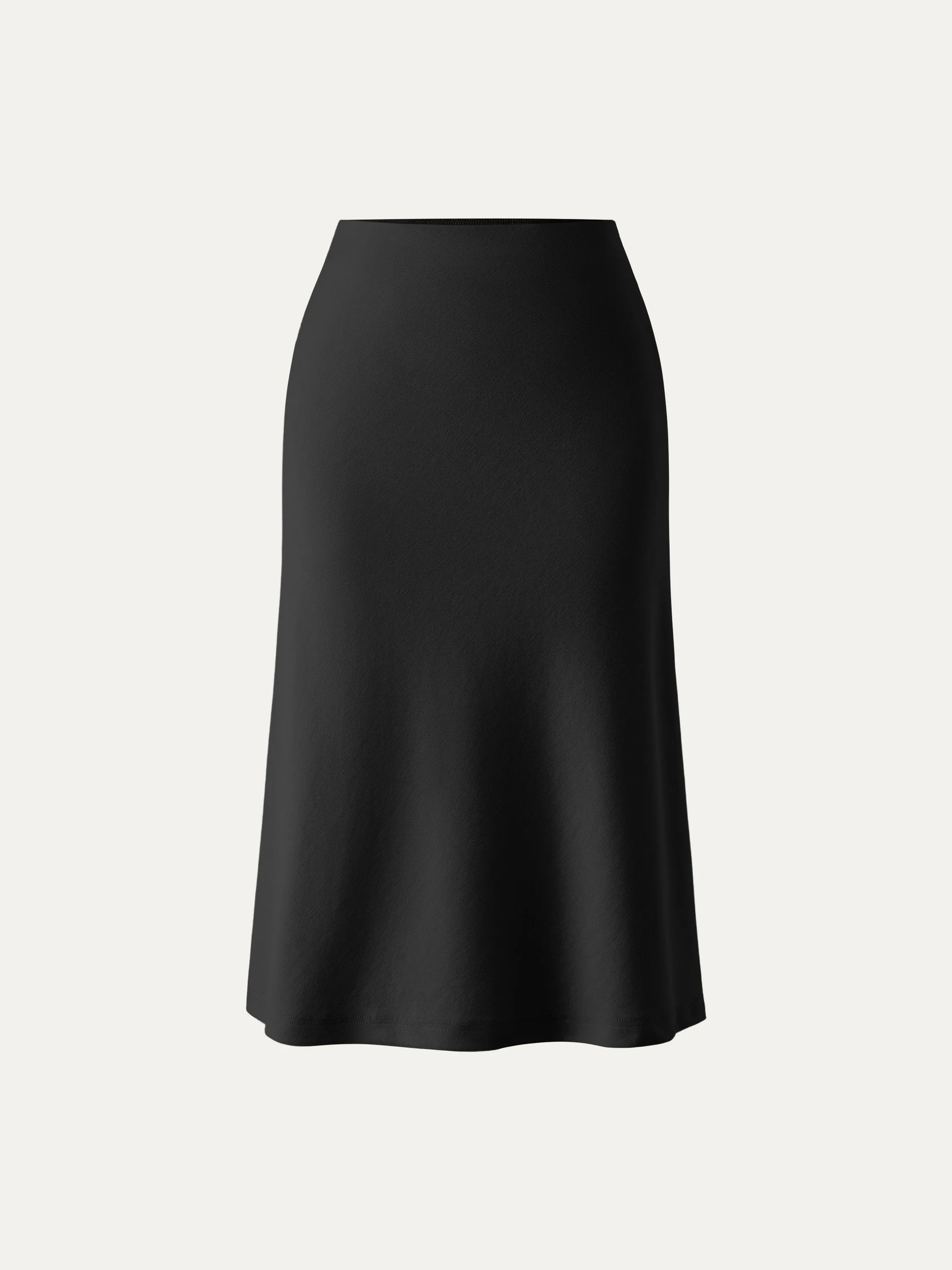 A-line Midi Skirt with Pockets Ergonomic Pattern Design FlatlockSeamTechnique