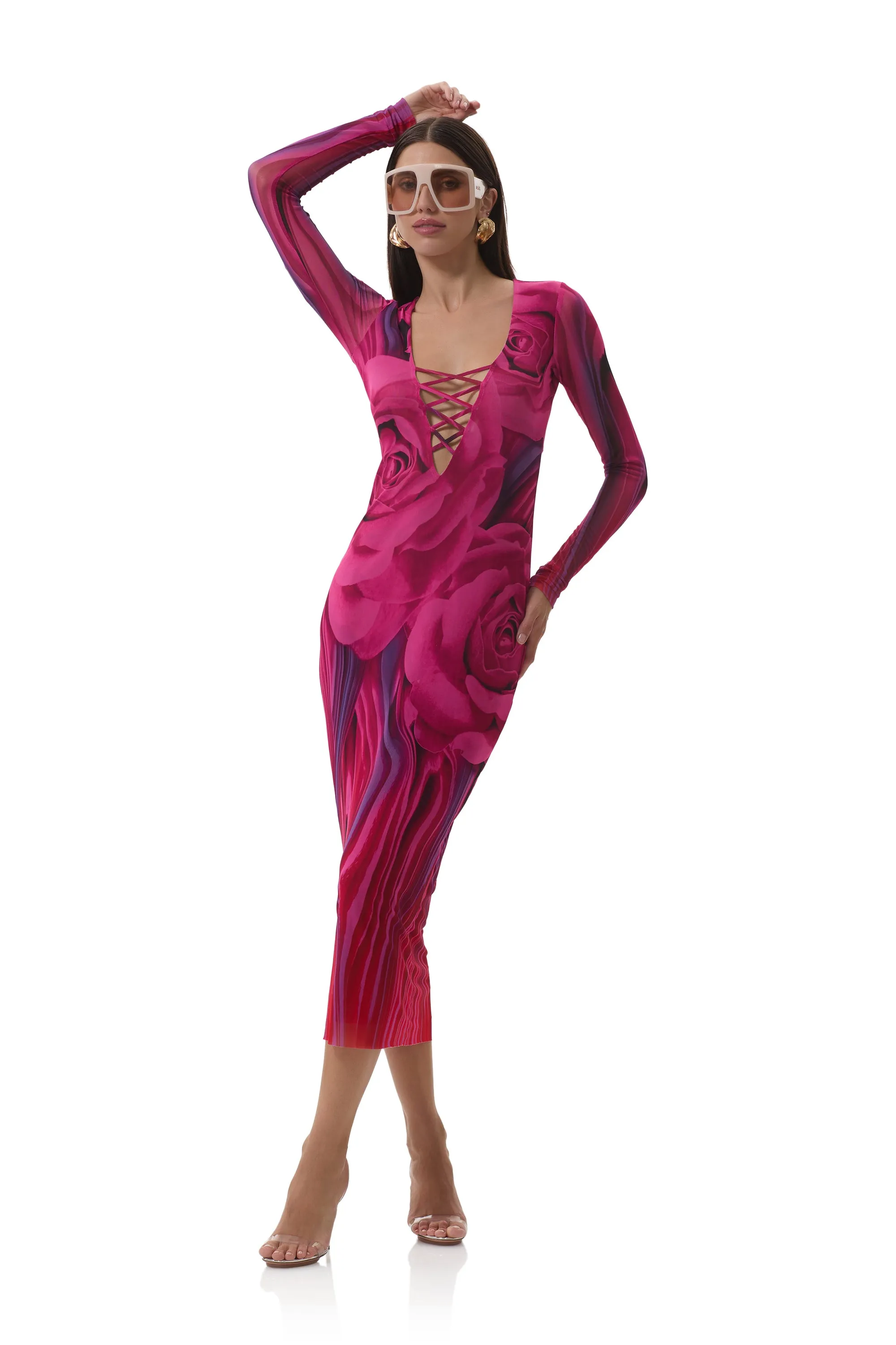 Flattering Shape Design Cambria Dress - Fuchsia Rose