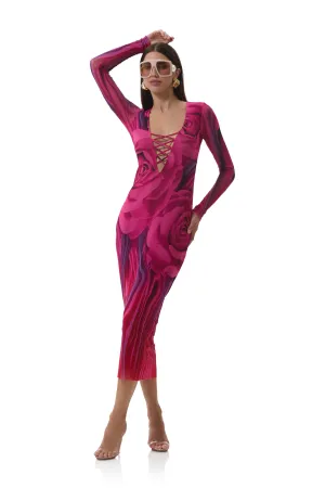 Flattering Shape Design Cambria Dress - Fuchsia Rose