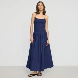 Soft Waist Venus Smocked Organic Cotton Midi Dress
