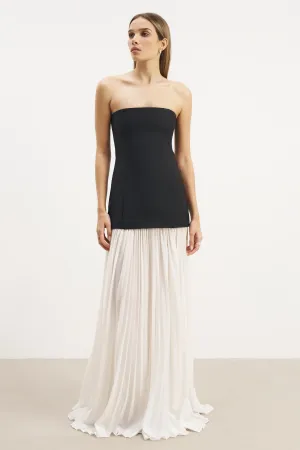 Structured Bodice Gown - Black/Cream Everyday Ready